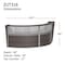 Linea Italia Curved Reception Desk 2 Units, Clear Panel, 124 inW x 49 inD, Mocha ZUT316 - alternate 6